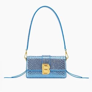 Brandon Blackwood Nia Metallic Python Shoulder Bag